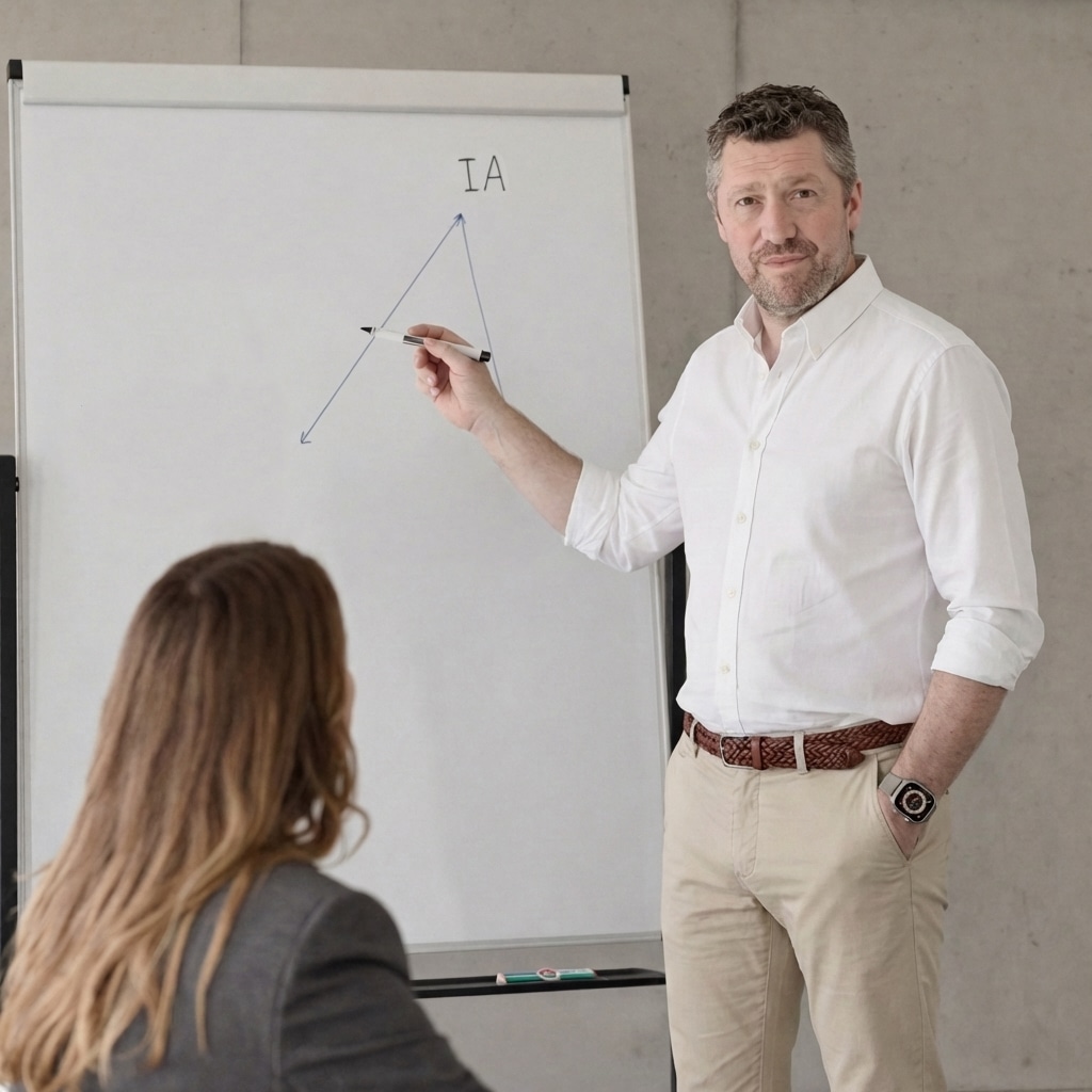 Équipe en formation IA en entreprise