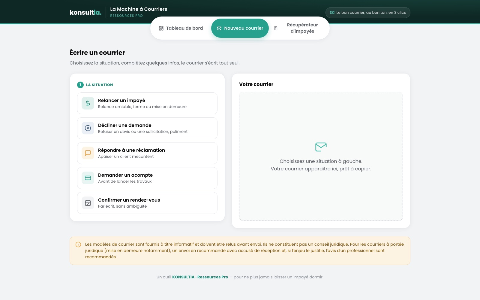 La Machine à Courriers — aperçu de l'outil