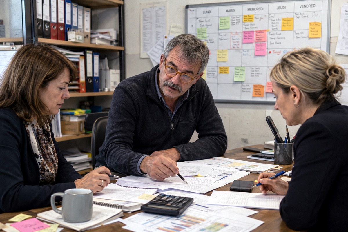 Petite équipe commerciale d'une PME