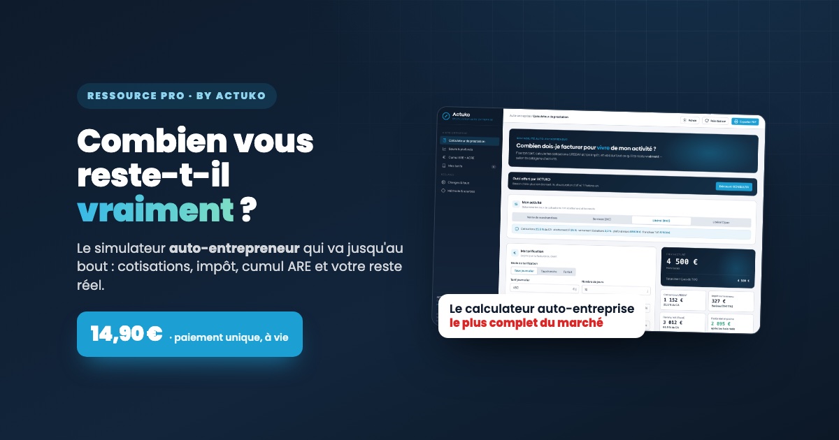 Calculateur Auto-Entreprise — aperçu de l'outil